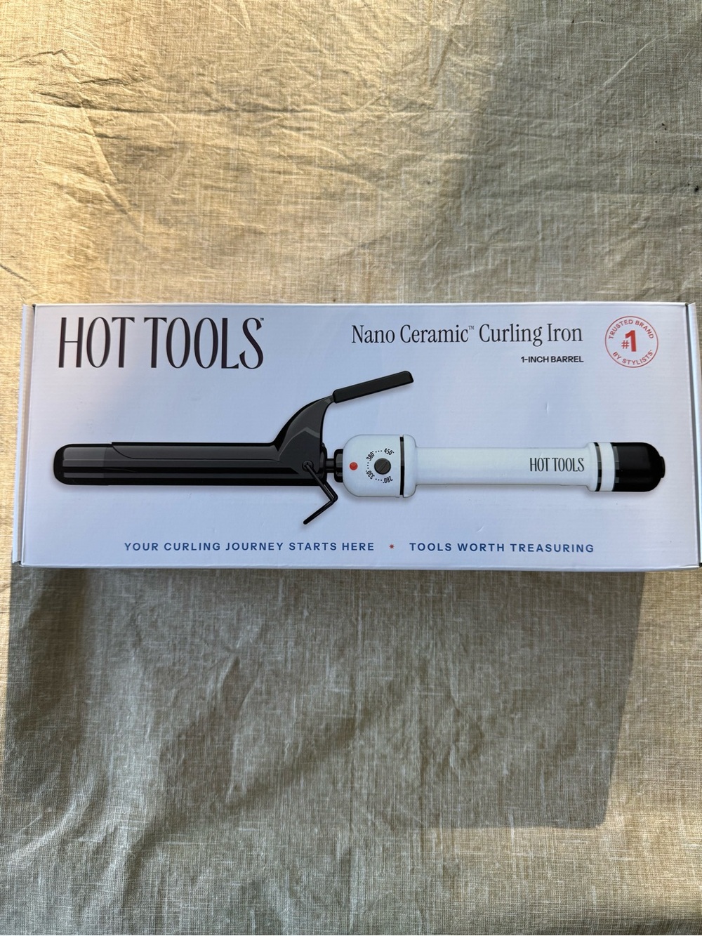 Hot Tools White & Black Nano Ceramic Curling Iron - 1 Inch Barrel